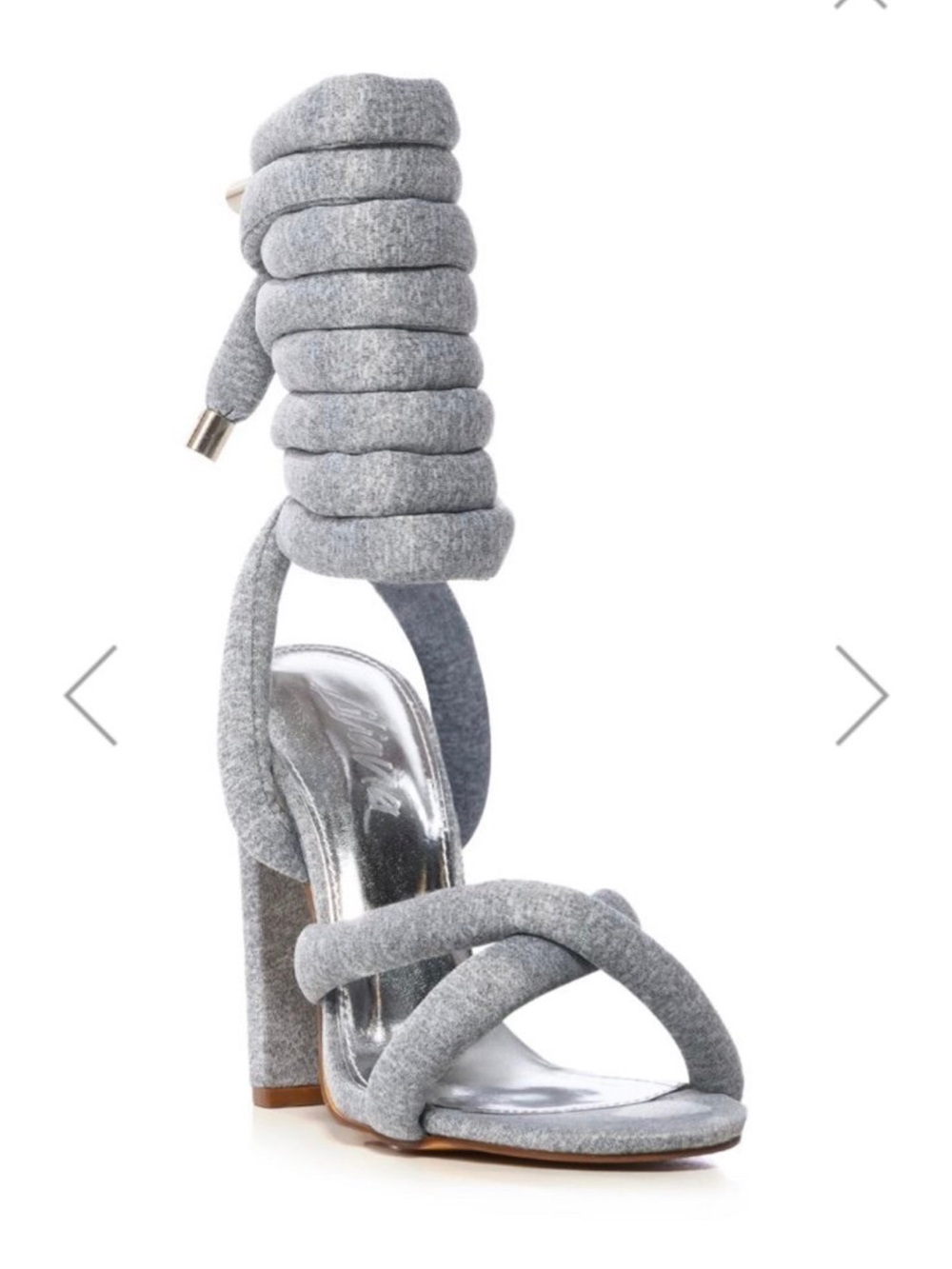 Liliana Gray Wrap-Ankle Block Heel Sandals - Women - Picture 7 of 7